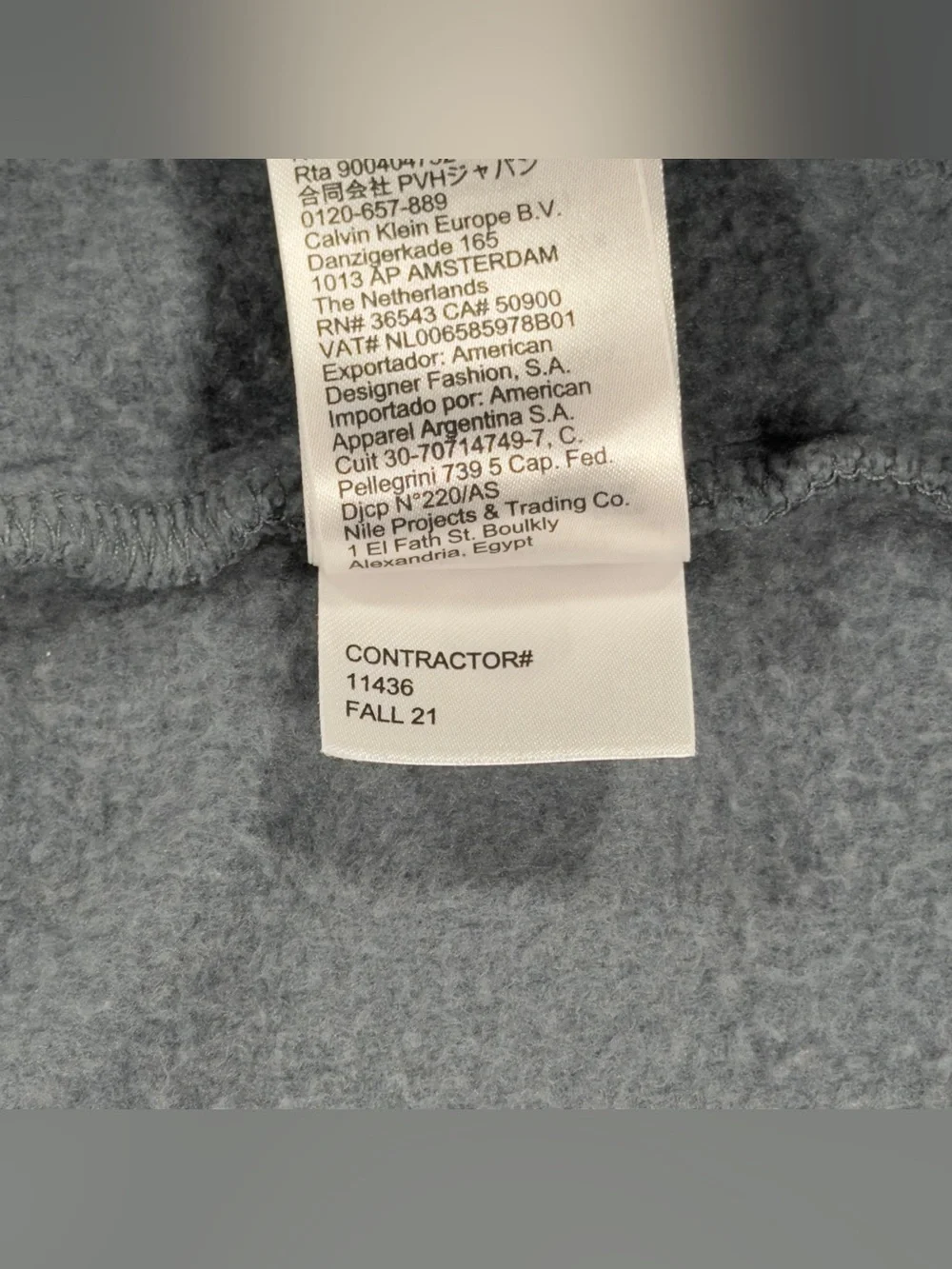 Calvin Klein Jeans Hoodie Mens M Blue Monogram Logo Fleece Pullover Sweatshirt - Picture 5 of 9